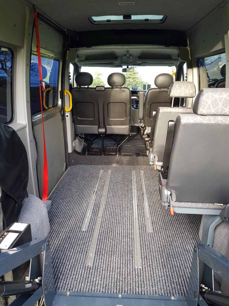 Rear Seats of Renault master Wheelchair Accessible Vehicle